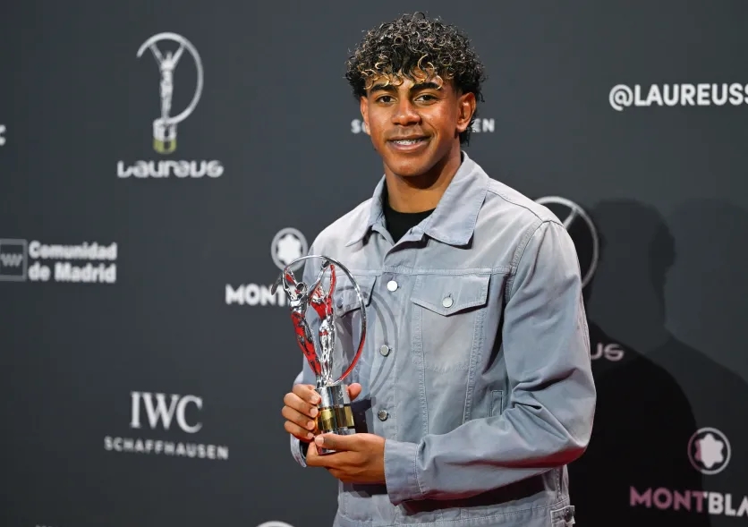 Ảnh bài viết Nhận giải Laureus lịch sử, Yamal tri ân Messi