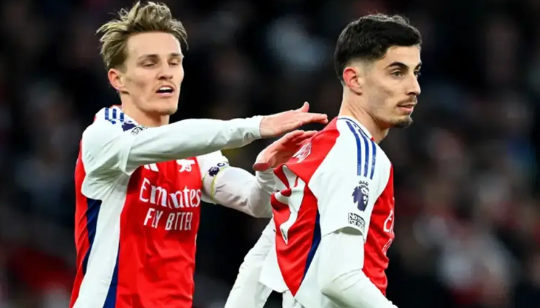 Ảnh bài viết Arsenal đón cú hích từ Odegaard, Havertz trước trận Atletico
