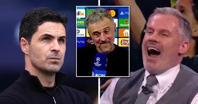 Ảnh bài viết Enrique xúi Carragher mời Arteta đi tiệc trước chung kết C1