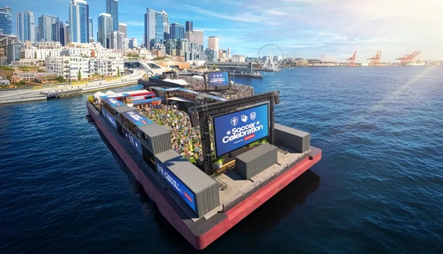 Ảnh bài viết Seattle biến vịnh biển thành sân chơi World Cup nổi trên nước