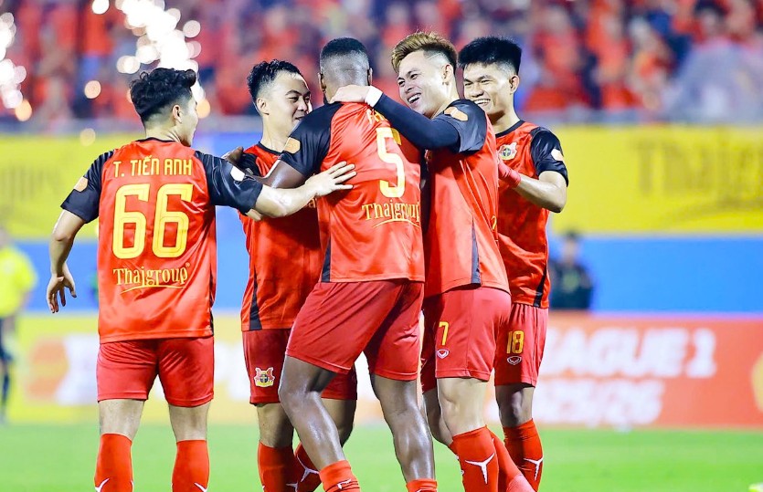 Ninh Bình được đánh giá cao hơn SLNA ở màn chạm trán tới. Ảnh: CLB Ninh Bình.