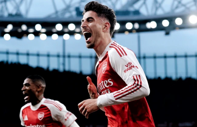 Havertz đem về 3 điểm cho Arsenal.