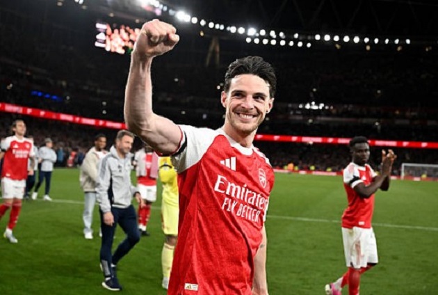 Ảnh bài viết Rice xúc động khi Arsenal tiến sát ngôi vương