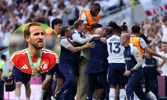Ảnh bài viết Harry Kane chúc mừng khi Tottenham thoát cảnh xuống hạng