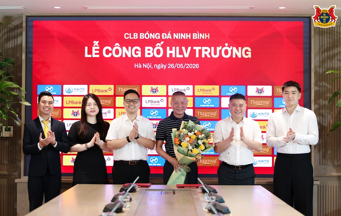 HLV Chu Đình Nghiêm chính thức dẫn dắt CLB Ninh Bình. Ảnh: Ninh Bình FC.