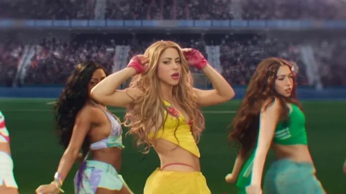 Shakira trong MV chủ đề World Cup 2026.