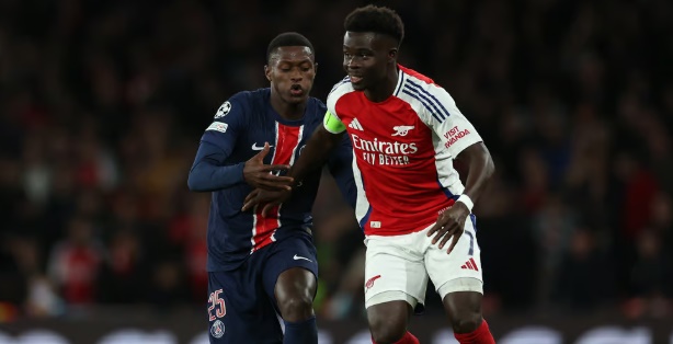 Ảnh bài viết Saka và Mendes: Cuộc chiến then chốt quyết định đại chiến Arsenal vs PSG
