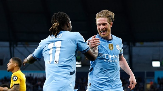 Ảnh bài viết Man City 1-0 Wolves: De Bruyne tỏa sáng, The Citizens vào top 3 Premier League
