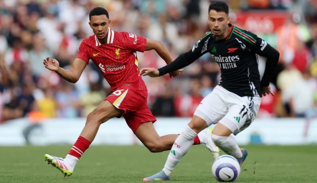Ảnh bài viết Gary Neville khen 2 cầu thủ Arsenal xuất sắc ở trận hòa Liverpool 2-2