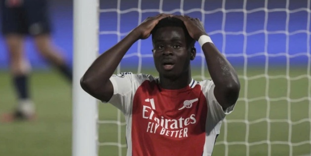 Arsenal để lại một số thống kê tệ hại sau trận thua PSG.